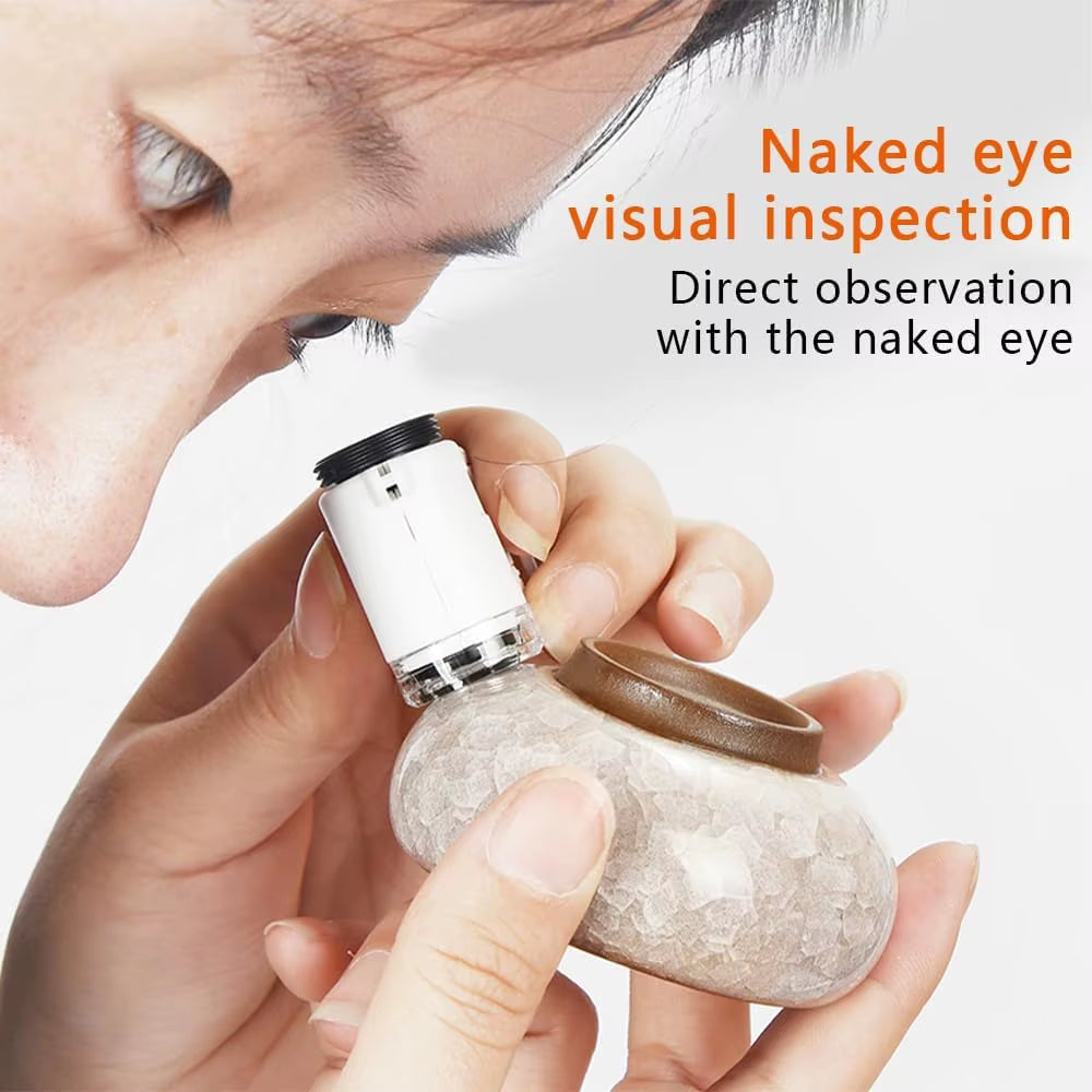 60X Illuminated Magnifying Glass with Light Lamp Led Mini Pocket Microscope Portable Hand Jeweler Magnifier Lupe Loupe Tools