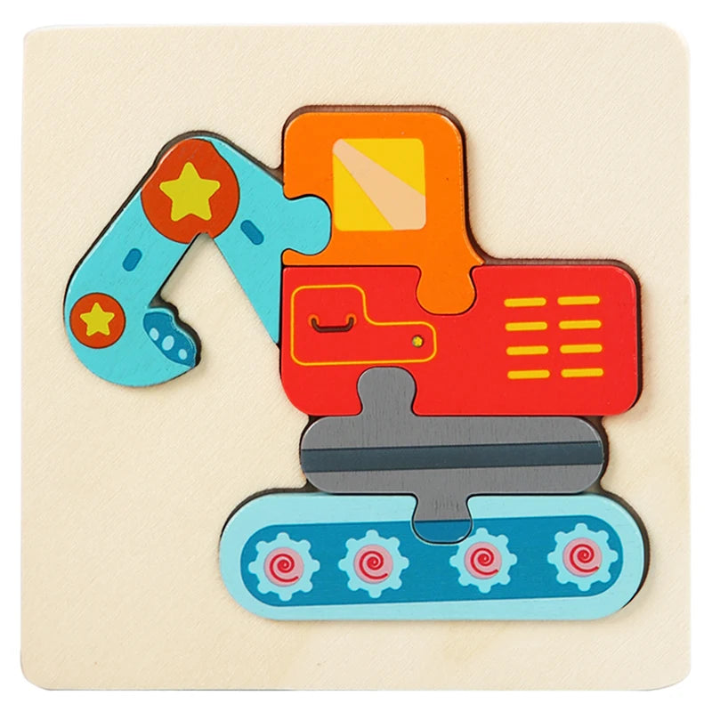 Montessori Toddler Wooden Puzzle Set Baby Kids Games Educational and Learning Intelligence Toys 1 2 3 4 Years