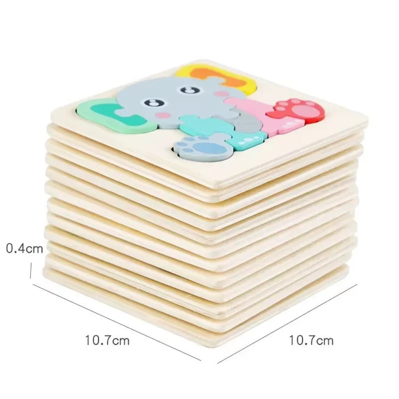 Montessori Toddler Wooden Puzzle Set Baby Kids Games Educational and Learning Intelligence Toys 1 2 3 4 Years