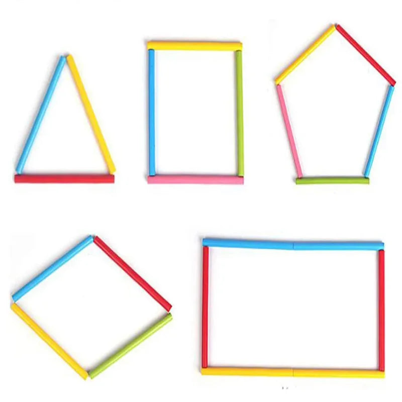100PCS Wooden Counting Sticks Montessori Math Manipulatives Classroom Supplies Teaching Educational Developing Toys for Children