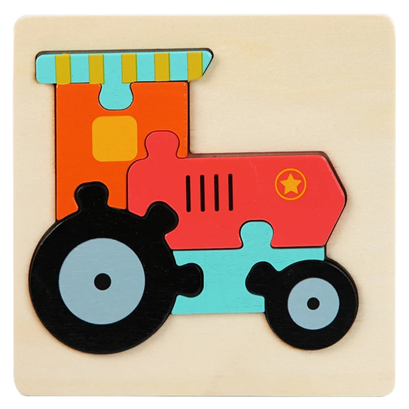 Montessori Toddler Wooden Puzzle Set Baby Kids Games Educational and Learning Intelligence Toys 1 2 3 4 Years