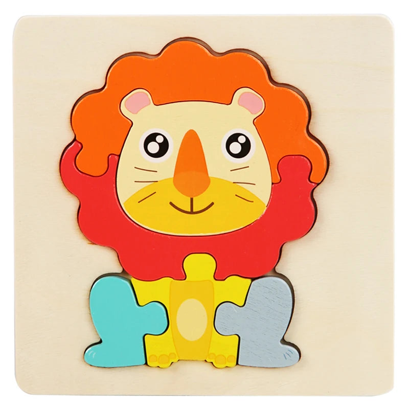 Montessori Toddler Wooden Puzzle Set Baby Kids Games Educational and Learning Intelligence Toys 1 2 3 4 Years