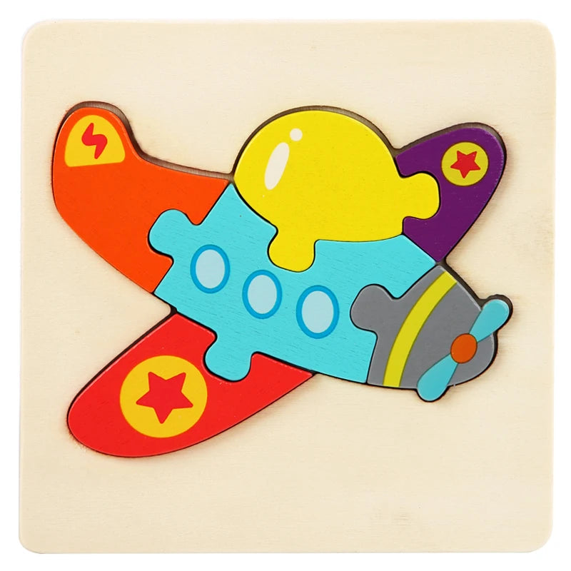 Montessori Toddler Wooden Puzzle Set Baby Kids Games Educational and Learning Intelligence Toys 1 2 3 4 Years