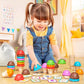 Montessori Number Matching Ice Cream Stack Game Parish Sensory Color Cognitive Counting Learning Educational Toys for Children