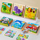 Six Sides Painted Wooden Puzzle Three-Dimensional Traffic Animal Puzzle Building Blocks Early Education Educational Toy