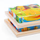 Six Sides Painted Wooden Puzzle Three-Dimensional Traffic Animal Puzzle Building Blocks Early Education Educational Toy