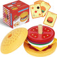 Wooden Burger Sandwich Stacking Toys for Toddler Kids Preschool Learning Educational Toys Pretend Play Food Kitchen Toys Gift
