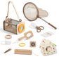 Outdoor Adventure Kit for Kids Insect Nets, Wooden Leaf Cognitive Magnifying Glasses Natural Forest Exploration Toys Kid'S Gift