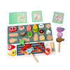 Montessori Wooden Pretend Play Kitchen Toys Dessert Puzzle Toys Simulation Barbecue Pretend Role Indoor Game for Toddlers Age 3+