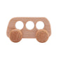 Wooden Baby Car Toys Beech Wooden Dinosaur Cartoon Car Teether Educational Montessori Toys for Children Teething Baby Toys