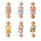 Baby Toys Wooden Rattles Silicone Ring Baby Rattles and Mobiles 0 12 Months Sensory Toys for Baby Wooden Teether for Baby Gifts