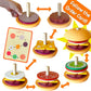 Wooden Burger Sandwich Stacking Toys for Toddler Kids Preschool Learning Educational Toys Pretend Play Food Kitchen Toys Gift