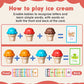Montessori Number Matching Ice Cream Stack Game Parish Sensory Color Cognitive Counting Learning Educational Toys for Children