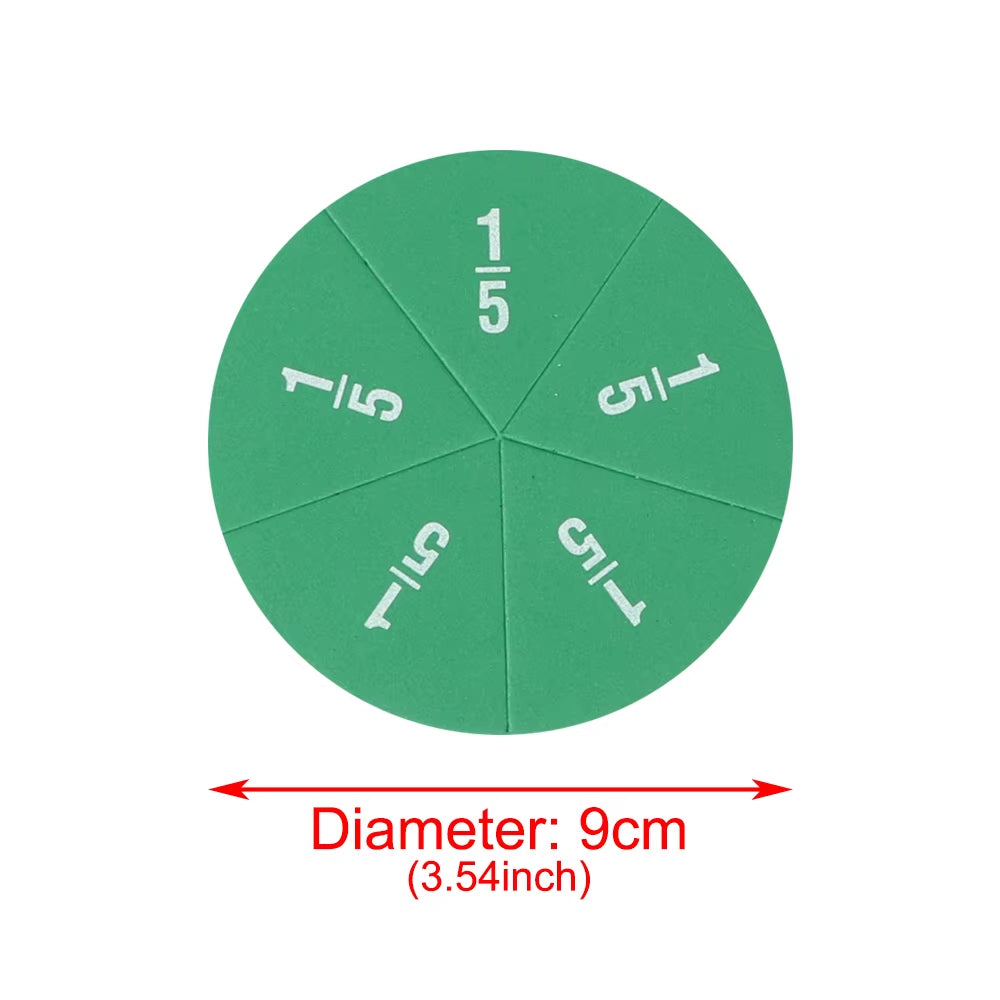 51Pcs EVA round Shaped Fraction Instrument Demonstrator Montessori Math Educational Toy Math Teaching Gift Student Learning Tool