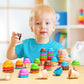 Montessori Number Matching Ice Cream Stack Game Parish Sensory Color Cognitive Counting Learning Educational Toys for Children
